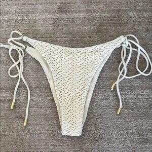 Monday swimwear ivory crochet bikini bottom